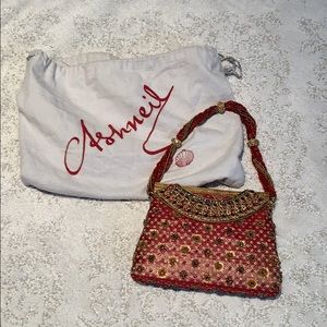 Hand beaded handbag
